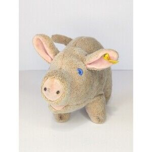 Vintage Steiff Pig Plush Jolanthe Farm Animal Doll 3810/17 Piglet 9"